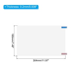 sourcing map Clear Laptop Screen Protector Film Anti Blue Light Anti-scratch 304mm x 190mm for Laptop 14.4 Inch 16:10 Pack of 3