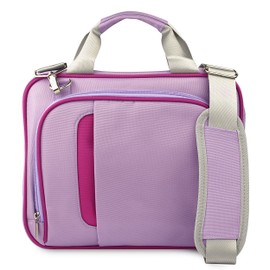 Youth Nylon Messenger Bag 13 Inch, Fashion Purple/Pink - Laptop & Tablet Protection, Comfort Strap