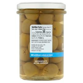 DeLallo Italian Pitted Castelvetrano Olives, 5.3oz Jar, 3-Pack