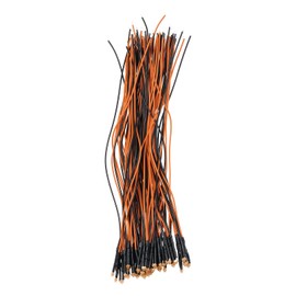 uxcell 50pcs 1.8mm LED Diode Lights, Orange Light DC 12V Pre-Wired Small Emitting LED Light High Brightness