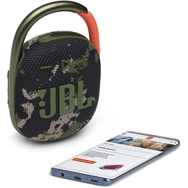 JBL 2 Pack Clip 4 Waterproof Wireless Audio Bluetooth Speaker Bundle (Squad) (Renewed)