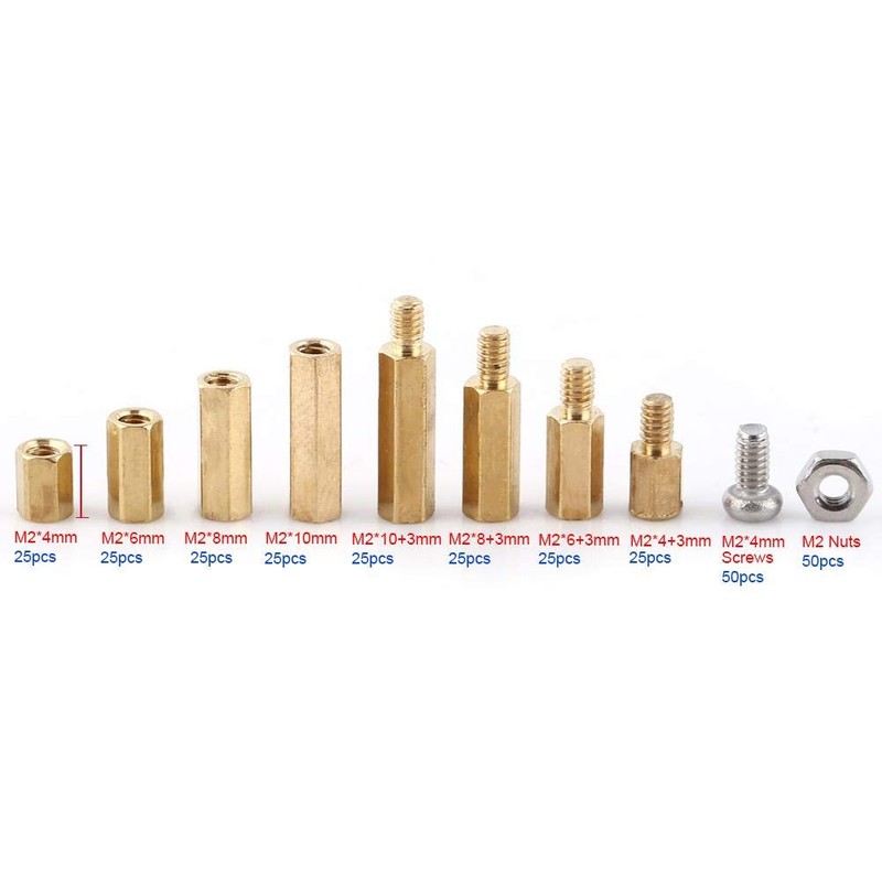 FTVOGUE Brass M2 M3 Columna Hexagonal Macho Hembra Standoff Tornillo