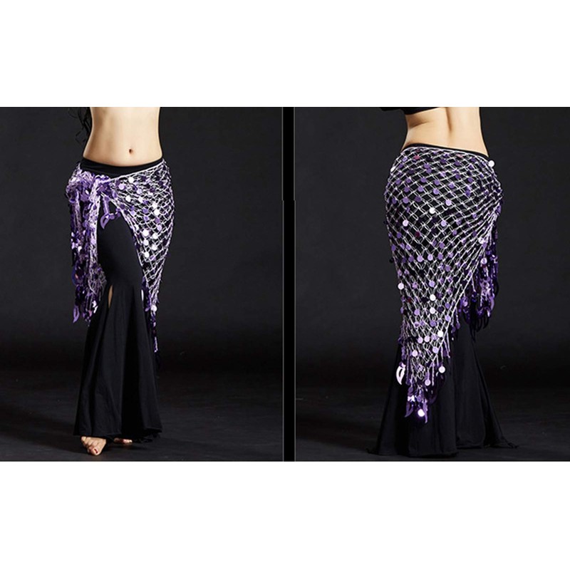 Lauthentic.S - Bufanda de cadera para mujer con lentejuelas y