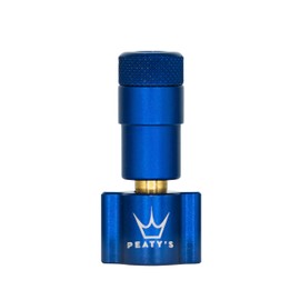 Peaty's CO2 Tyre Inflator Head Only - Unique Compact Straight Line Design for Maximum Airflow & Rapid Inflation, Presta Valve Compatible Bike Tire Pump for Mountain, Road & Gravel Bikes - Navy
