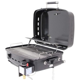 Flame King - YSNHT500 RV Or Trailer Mounted BBQ - Motorhome Gas Grill - 214 Sq Inch Cooking Surface - Adjustable Flame Controller, Black