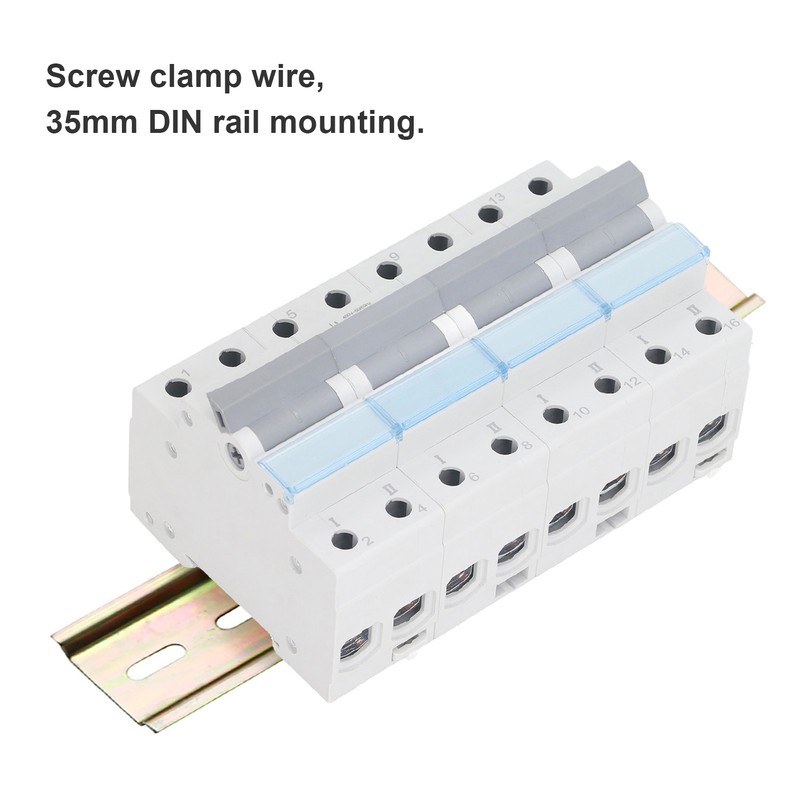 400VAC Dual Power Manual Transfer Switch DIN Rail Mount Single