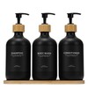 Shampoo and Conditioner Dispenser,16.9oz Set of 3 Plastic Refillable Shower