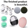 20 Set Cover Buttons Set, Cloth Bag, Round Button Base,