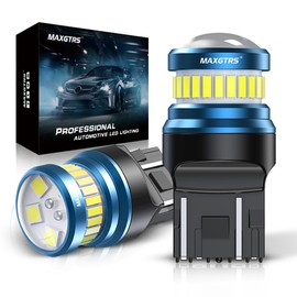 MAXGTRS W21/5W LED Bulbs 24-SMD 3014 Chip & 6-SMD 3030 Chip 7443 T20 LED Lamps 6000K Xenon White Use for Reverse Lamps Back Up Light Tail Light Turn Signals Brake Light