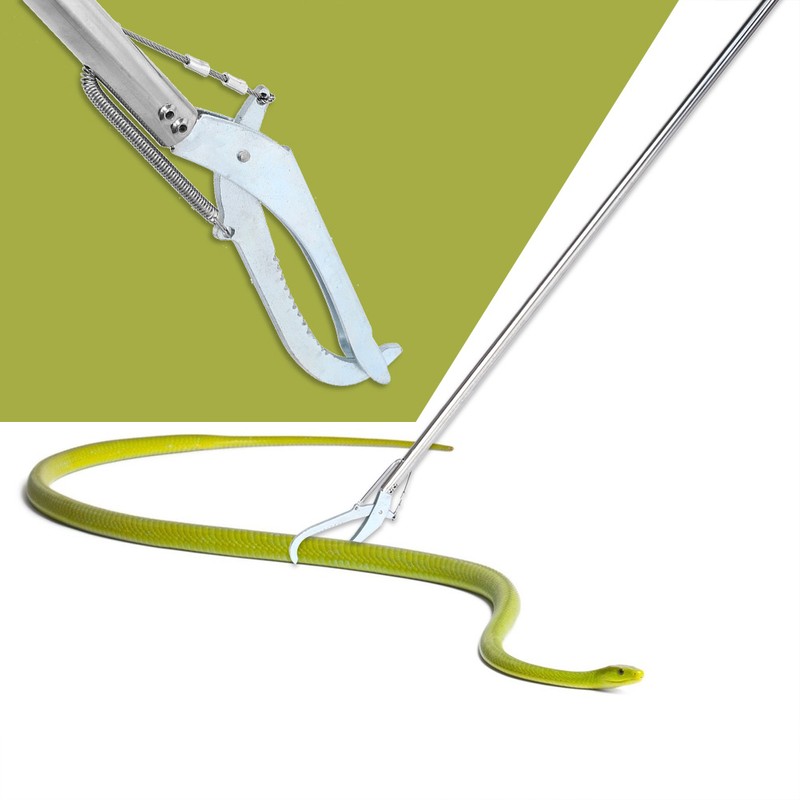 Stainless Steel Snake Tong Foldable Snake Catcher Reptile Grabber Tool