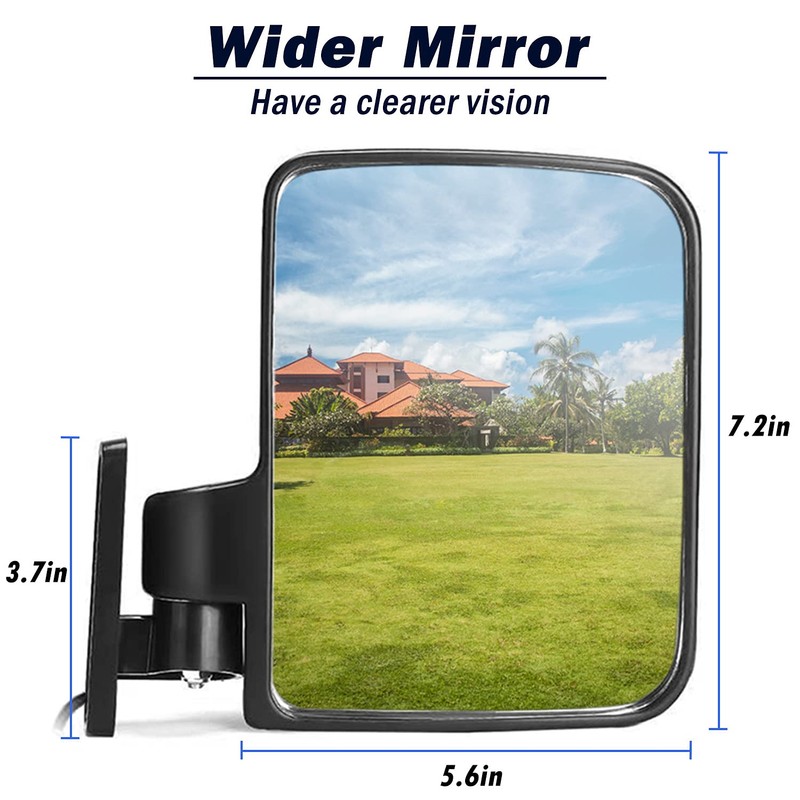 Universal Golf Cart Side Mirrors Rear View Mirror with Turn