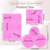 MIYAHOUSE Sun Moon Face Fondant Mold Sun Face Star Silicone