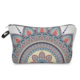 Deanfun Cosmetic Bag for Women, Mandala Flowers Waterproof Makeup Bags Roomy Toiletry Pouch Travel Accessories Gifts (51391)