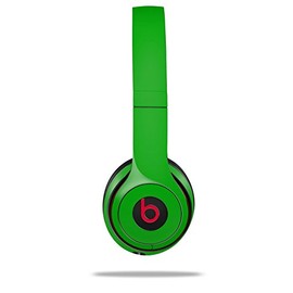 WraptorSkinz Skin Compatible with Beats Solo 4, Solo 3 and Solo 2 Wireless Headphones - Solids Collection Green - Decal Vinyl Wrap (Headphones NOT Included)
