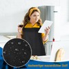 Livdouyu Plus Size Aprons for Women, Funny Black Aprons Adjustable