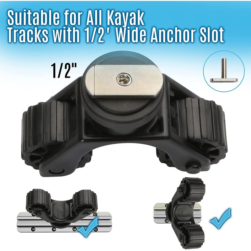 Atader Kayak Paddle Holder, Kayak Accessories Track Mount for Kayak