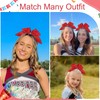 7.5" Red Rhinestones Large Glitter Cheer Hair Bows for Cheerleading