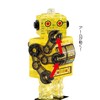 39 piece Crystal puzzle tin robot yellow
