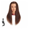 cabeza de entrenamiento Maniqui Cabeza Cabello Natural #4 Marrón Oscuro