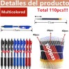 Lapicero Gel Boligrafo Pluma Calidad Escolar Oficina,kit 110
