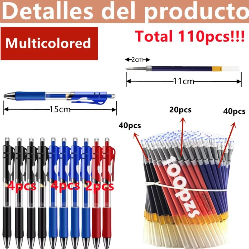 Lapicero Gel Boligrafo Pluma Calidad Escolar Oficina,kit 110