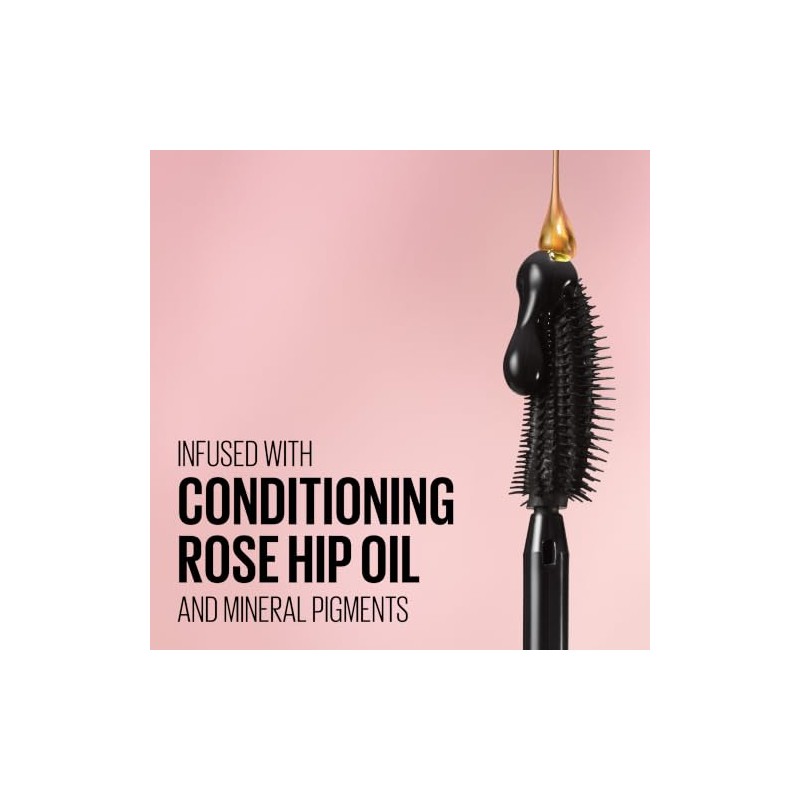 MAYBELLINE - Máscara lavable Lash Sensational, negro parduzco, 0.32 onzas