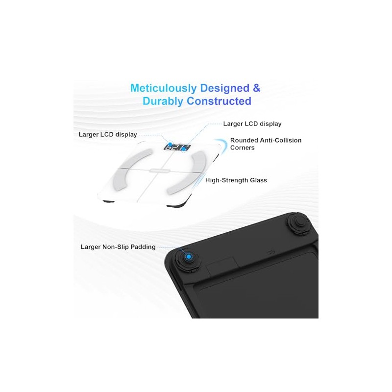 Healthkeep Smart Body Fat Scale with 13 Body Composition Metrics,