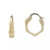 Earrings Stardust Textured Gold Plated Hoop Earrings