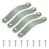 PATIKIL Leather Drawer Pulls, 4 Pcs Leather Handle Double Hole