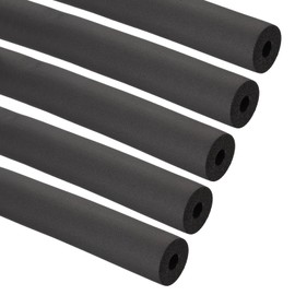 PATIKIL 7/8"(22mm) ID x 6Ft Pipe Insulation Foam Tube, 5Pcs Pipe Cover Wrap Roll Bar Padding Tubing for Handle Grip HVAC Outdoor Air Conditioner Units, Black