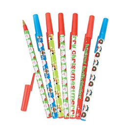 Fun Express Holiday Characters Stick Pen Assortment - 24 Pack