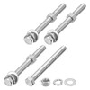 METALLIXITY Hex Head Screws Bolts, Nuts, Flat & Lock Washers