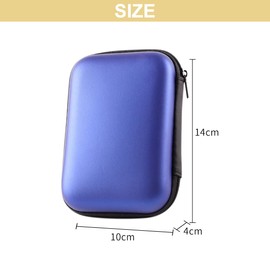 Hard Drive Case Hard Drive Case HDD Case for 2.5 Inch Hard Drives and SSD, Robust and Shockproof Case for Portable/Extreme Portable SSD External Hard Drive, Hard Travel Carry Case - Blue