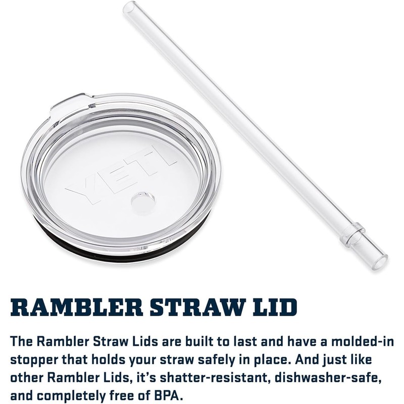 YETI Rambler Straw Cup, White, 42 oz (1242 ml)