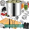 Canning Supplies Starter Kit - Water Bath Canning Pot with