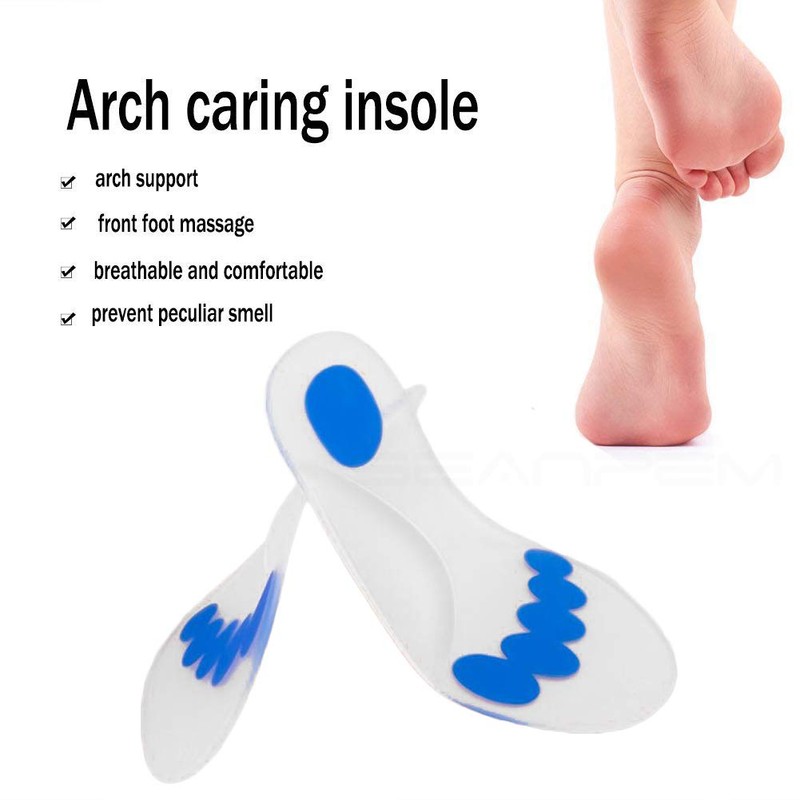 Plantilla de apoyo de arco de silicona para niños, cómoda