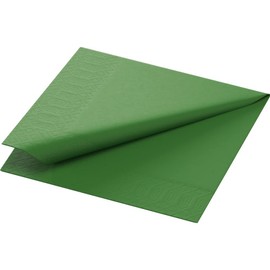 Duni Tissue Napkins Leaf Green 24 x 24 cm 1/4 Fold Pack of 250