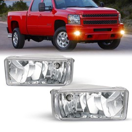 WEZEMLIGHT - Conjunto de luz antiniebla de conducción de repuesto para Chevy Silverado 2008-2014 2007-2011 Avalanche 2007-2014 Suburban y Tahoe GMC Sierra/Yukon con bombillas halógenas H16 de 12 V 19