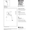 Delta Faucet 2-Spray Touch-Clean Hand Held Shower Head, White 59462-WHB15-BG