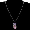 BONSNY Enamel Alloy Floral Kitten Cat Necklace Chain Pendant Fashion