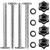 12Pcs T-Track Kit,M8 Universal T-Track Bolts Knobs T-Track Accessories,for Woodworking Tool Slot Fastener