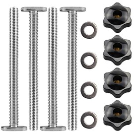 12Pcs T-Track Kit,M8 Universal T-Track Bolts Knobs T-Track Accessories,for Woodworking Tool Slot Fastener