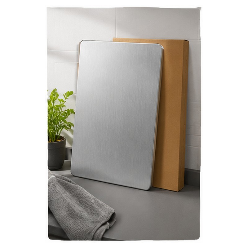 Large Stainless Steel Cutting Board for Kitchen Prep – Double-Sided
