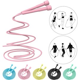 Cuerda de saltar ajustable con mango ligero, cuerda de saltar, ejercicio, saltar cuerda de saltar, equipos de fitness