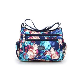 NOTAG Women's Shoulder Bag, Lightweight, Multi-Pocket, Casual Waterproof Nylon Messenger Bag, LH, Casual, unique