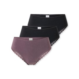 Schiesser Women's 3 Pack Rio Briefs with Lace Modern Multipacks Hipster Panties, Assorted 3_182905, 44 (Pack of 3)