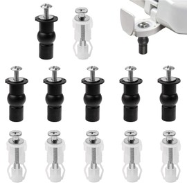 Pack of 12 Toilet Seat Attachment from Top Toilet Lid Attachment Toilet Seat Lid Attachment Replacement Parts Toilet Seat Fixed Screw Assortment for Toilet Cover Top Mounting Hinge Accessories
