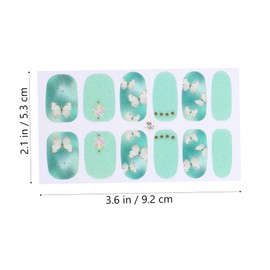 Baluue 3D Gold Foil Butterfly Nail Decals 10-Piece Set Gradual Change Nail Stickers for DIY Manicure Lovers and Professionals