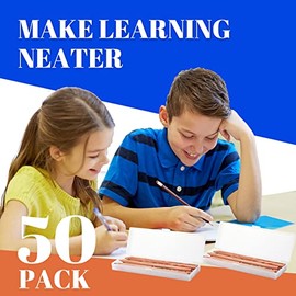 Crtiin 50 cajas de lápices de plástico transparente a granel para almacenamiento escolar a granel con tapa con bisagras para estudiantes, organización