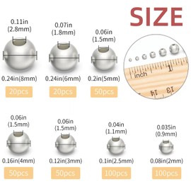 Ofiuny Genuine 925 Sterling Silver Beads for Jewelry Making 50Pcs 4MM Smooth Round Beads Ball Spacer Beads for Bracelet Necklace Jewelry DIY Crafts